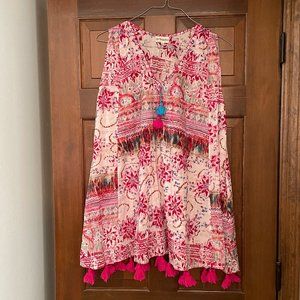 NWOT Size S pink LJC Designs sleeveless tunic or swimsuit cover-up